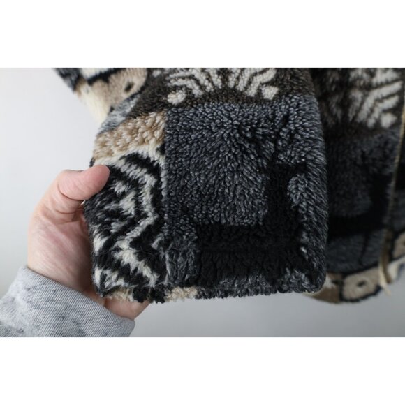 Vtg 90s Streetwear Womens Small Christmas Penguin Polar Bear Fleece Jacket USA - Picture 6 of 14